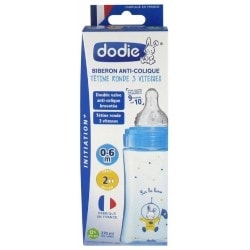 DODIE Biberon Initiation+ 270ml Debit 2 0-6 Mois Blue