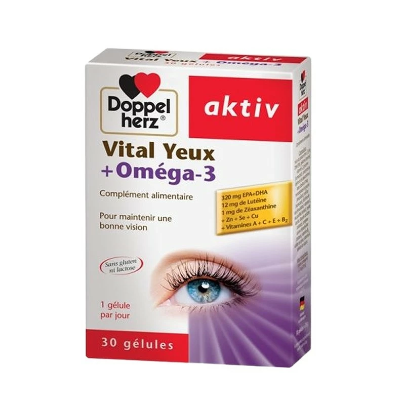 Aktiv vital yeux + omega-3 30 gelules