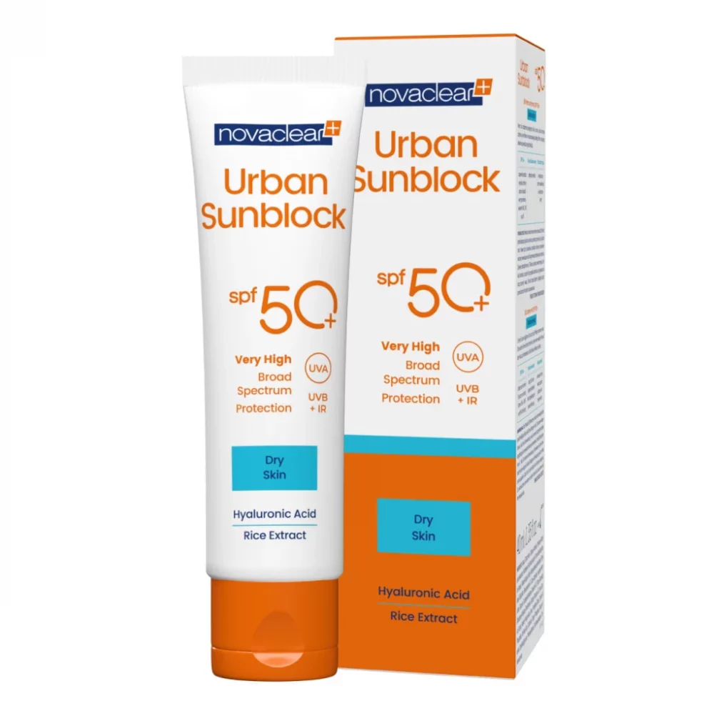 Novaclear urban sunblock dry skin spf50+ 40ml