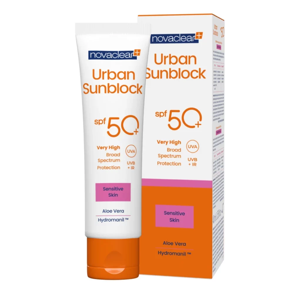 Novaclear urban sunblock sensitive skin spf50+ 40ml