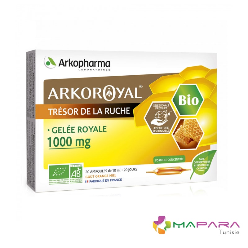 tresor de la ruche 1000mg 20 ampoules arkoroyal arkopharma