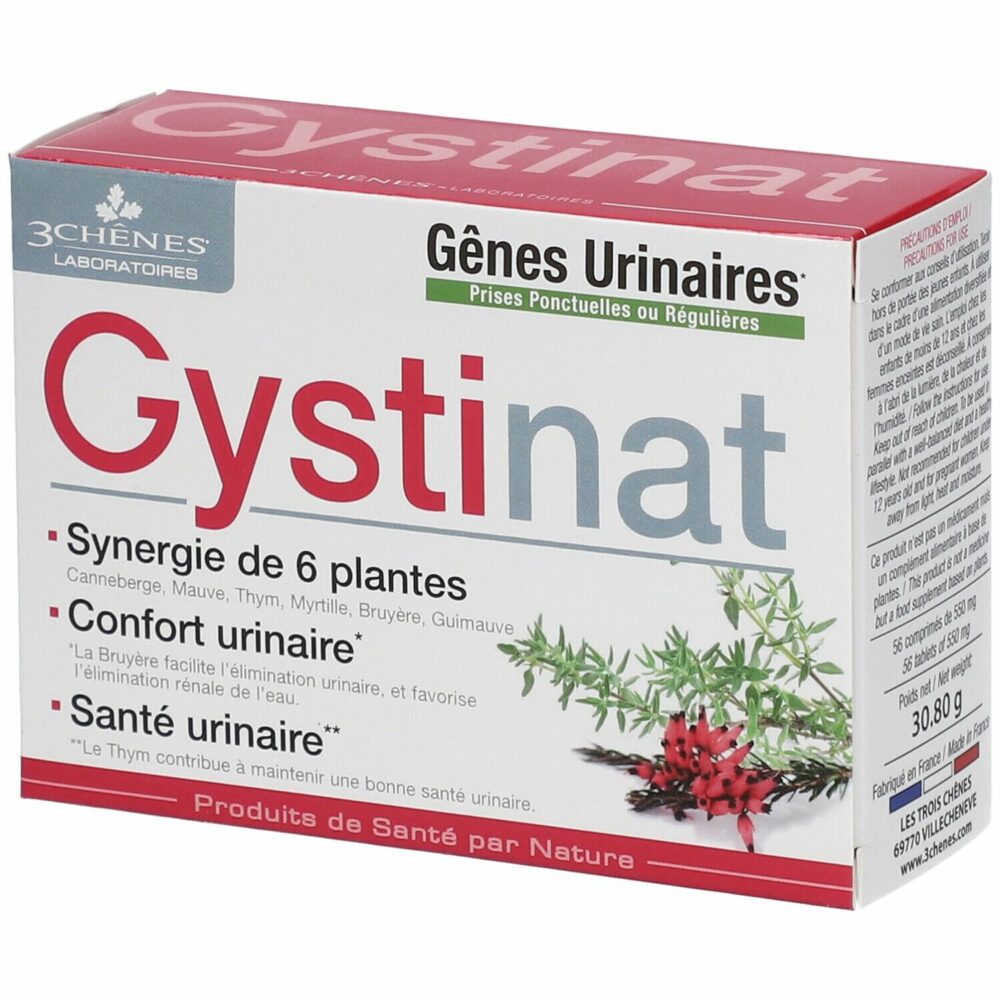 3 chênes cystinat confort urinaire 56 comprimés