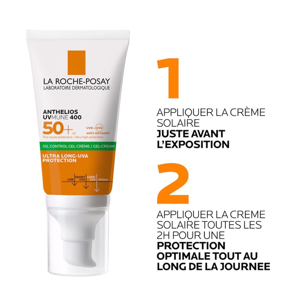 La roche posay anthelios uvmune 400 gel-crème oil control invisible spf50+ 50ml – image 2