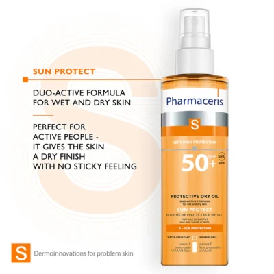 Pharmaceris s huile seche spf 50+ corps et cheveux 200ml
