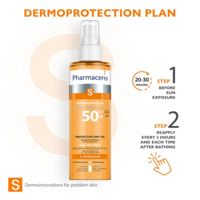 Pharmaceris s huile seche spf 50+ corps et cheveux 200ml