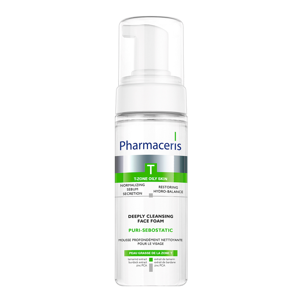 Pharmaceris T MOUSSE NETTOYANTE EN PROFONDEU pour le nettoyage du visage RESTAURE L’HYDRO-ÉQUILIBRE PURI-SEBOSTATIC 150 ml