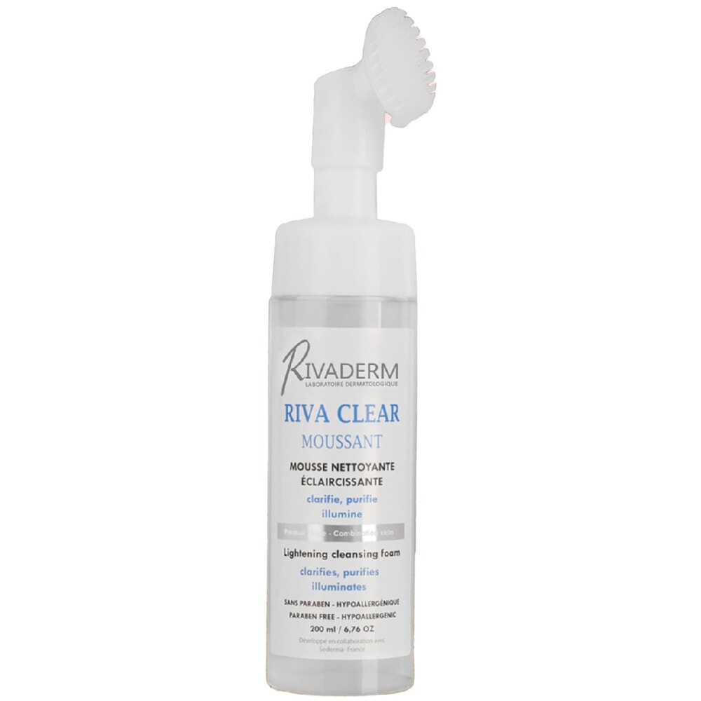 Rivaderm riva clear mousse nettoyante eclaircissante 200ml