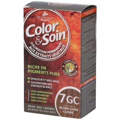 3 Chênes Color & Soin Coloration Permanente N°7GC Blond Doré Cuivré