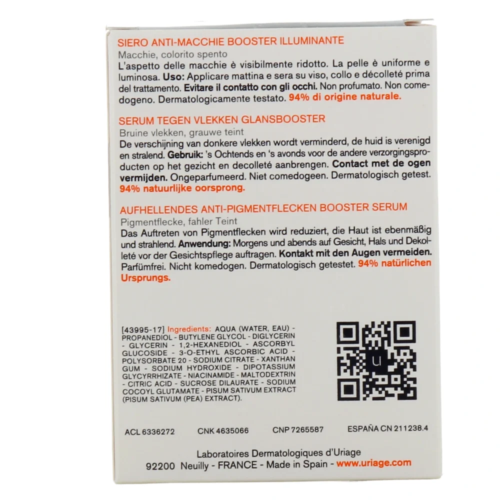 Uriage dépiderm sérum anti-taches booster d'eclat 30ml