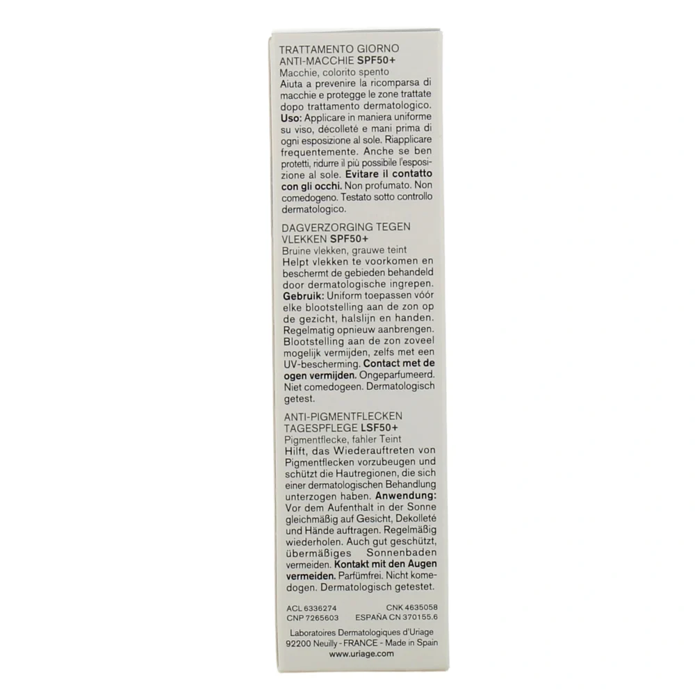 Uriage depiderm soin du jour anti-tâches spf50 30ml