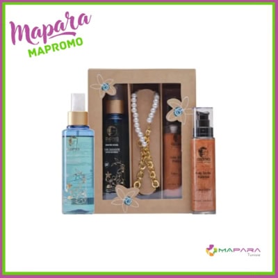 ALANIA Coffret ALANIA Huile Seche Pailletee + ALANIA Bain De Soleil Huile Bronzante Monoï + Colier (Offerte )