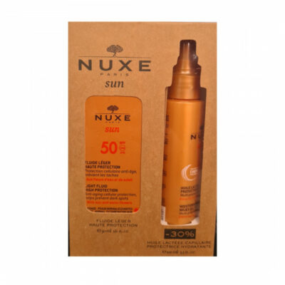 NUXE Coffret Fluide Leger SPF50+ + Huile Lactee Capilaire 150ml (-30%)