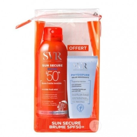 SVR Coffret Sun Secure Brume SPF50+ 200ml + SVR Physiopure Gellee Moussante 55ml (Offerte)