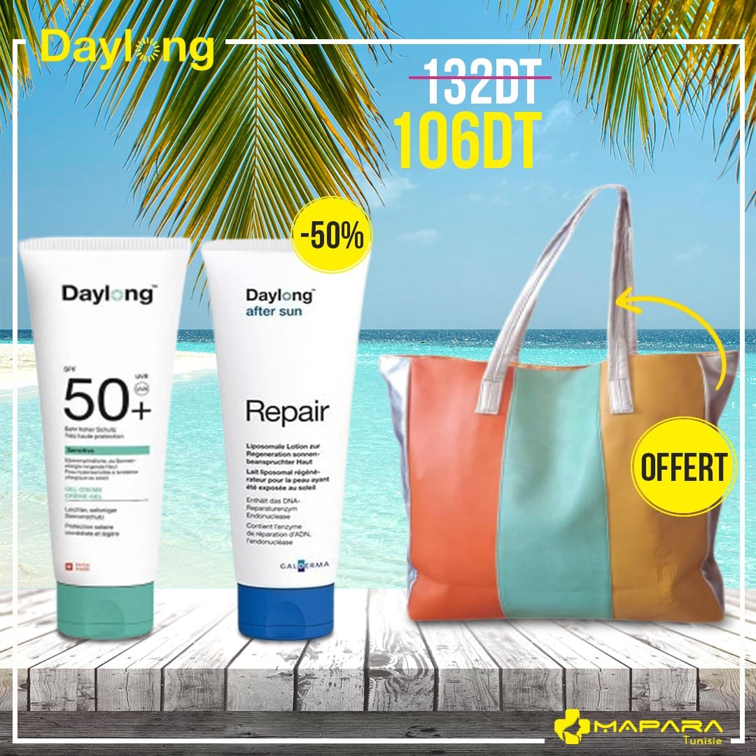 DAYLONG EXTRÊME GEL 100ML+AFTER SUN REPAIR 100ML (SAC DE PLAGE Offerte)