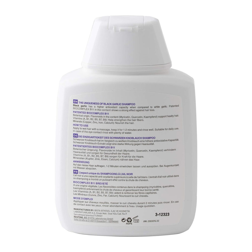 Bioxsine shampooing vegetal à l'ail noir 300ml