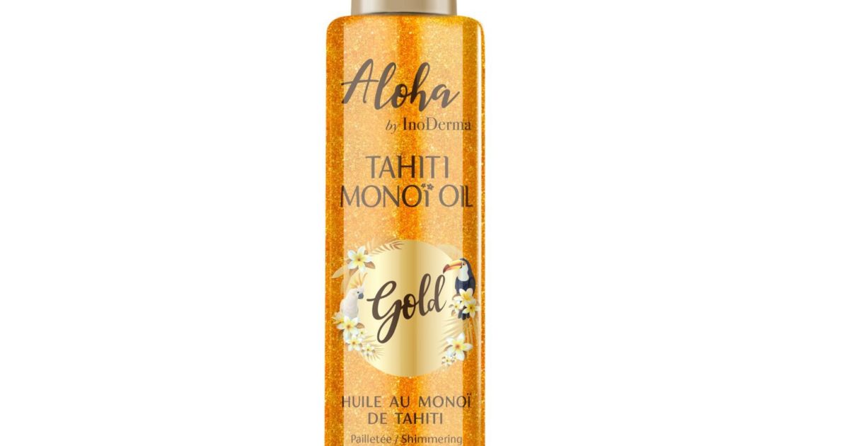 ALOHA BY INODERMA HUILE DE MONOI DE TAHITI PAILLETEE GOLD 150ML SPRAY