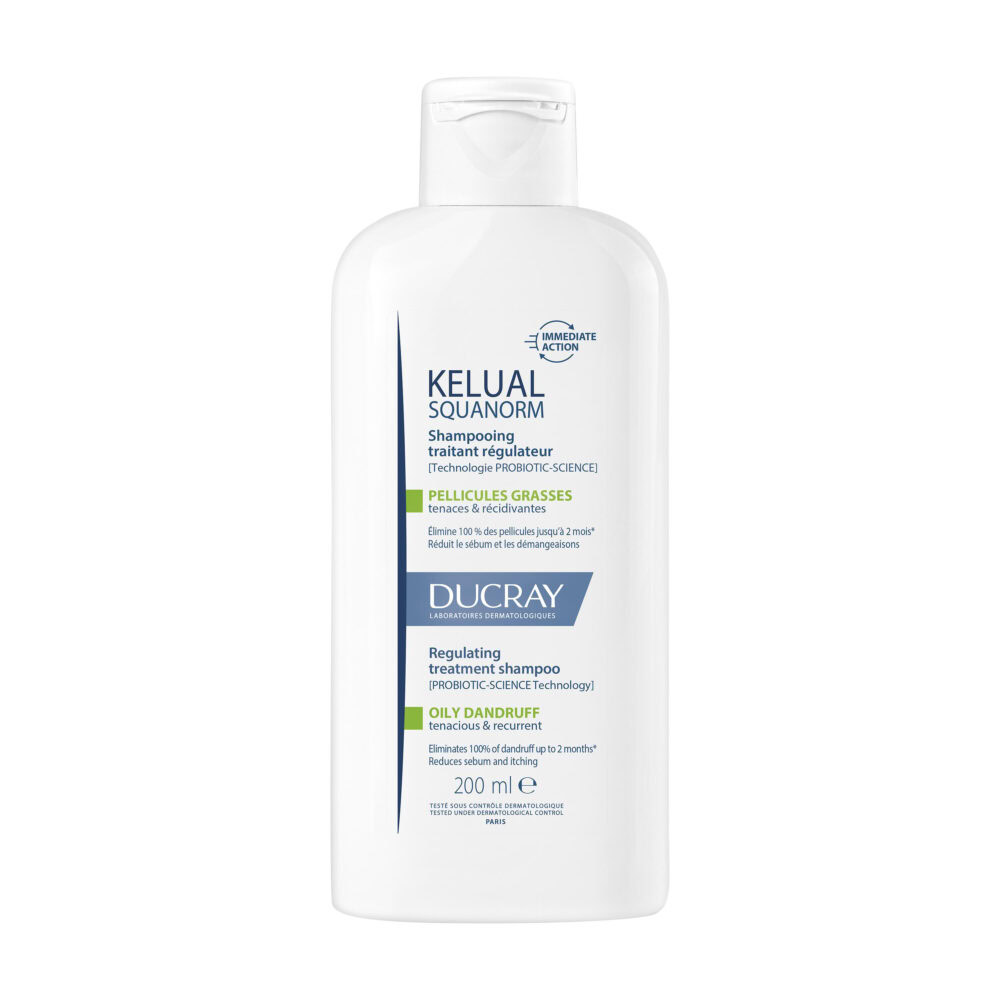Ducray kelual squanorm shampoing traitant régulateur pellicules grasses 200ml