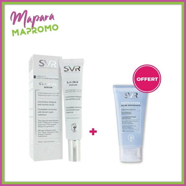 Svr clairial serum correcteur integral anti-taches eclat 30ml + gel physiopure 55ml (offert) Svr clairial serum correcteur integral anti-taches eclat 30ml + gel physiopure 55ml (offert)