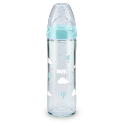 NUK Biberon First Choice En Verre 0-6 Mois Bleu 240ml