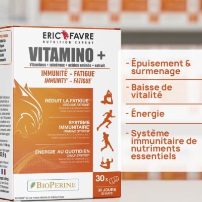 Eric Favre Vitamino+ Immunité, fatigue, Multivitamines et Minéraux