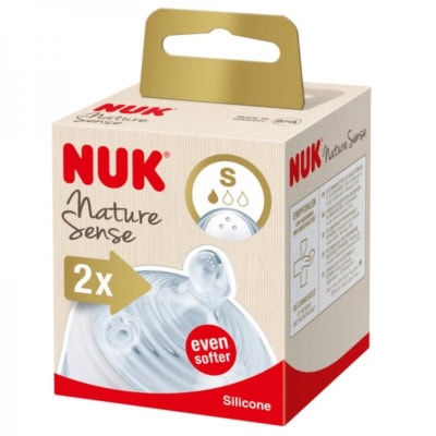 NUK 2 Tétines Nature Sense Silicone Teats - Size: S