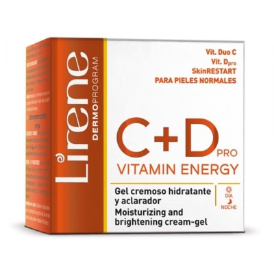 LIRENE C+D Pro Vitamin Energy Gel Creme Hydratant et Éclaircissant Normale à Mixte 50ml