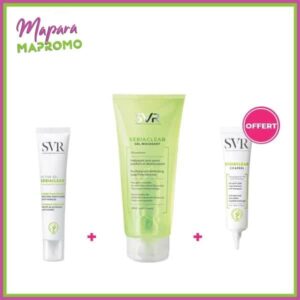 SVR SEBIACLEAR active gel crème correcteur, 40 ml+SVR SEBIACLEAR gel moussant, 200ml+SVR SEBIACLEAR gel cicapeel, 15ml (GRATUIT)