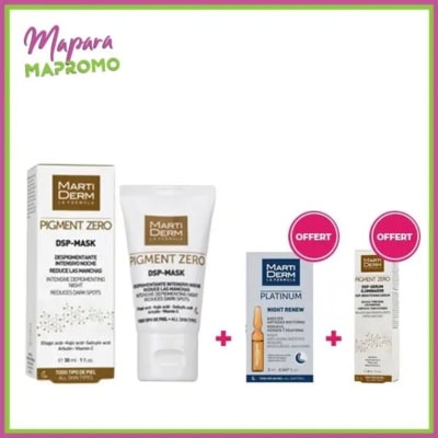 MARTIDERM PIGMENT ZERO DSP MASK 30ML+ 2 AMPOULES OFFERTS (Dsp Serum+Platinum)