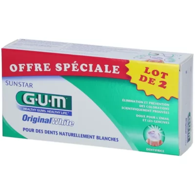 Gum dentifrice original white duo 75ml