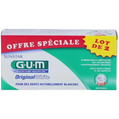 Gum dentifrice original white duo 75ml