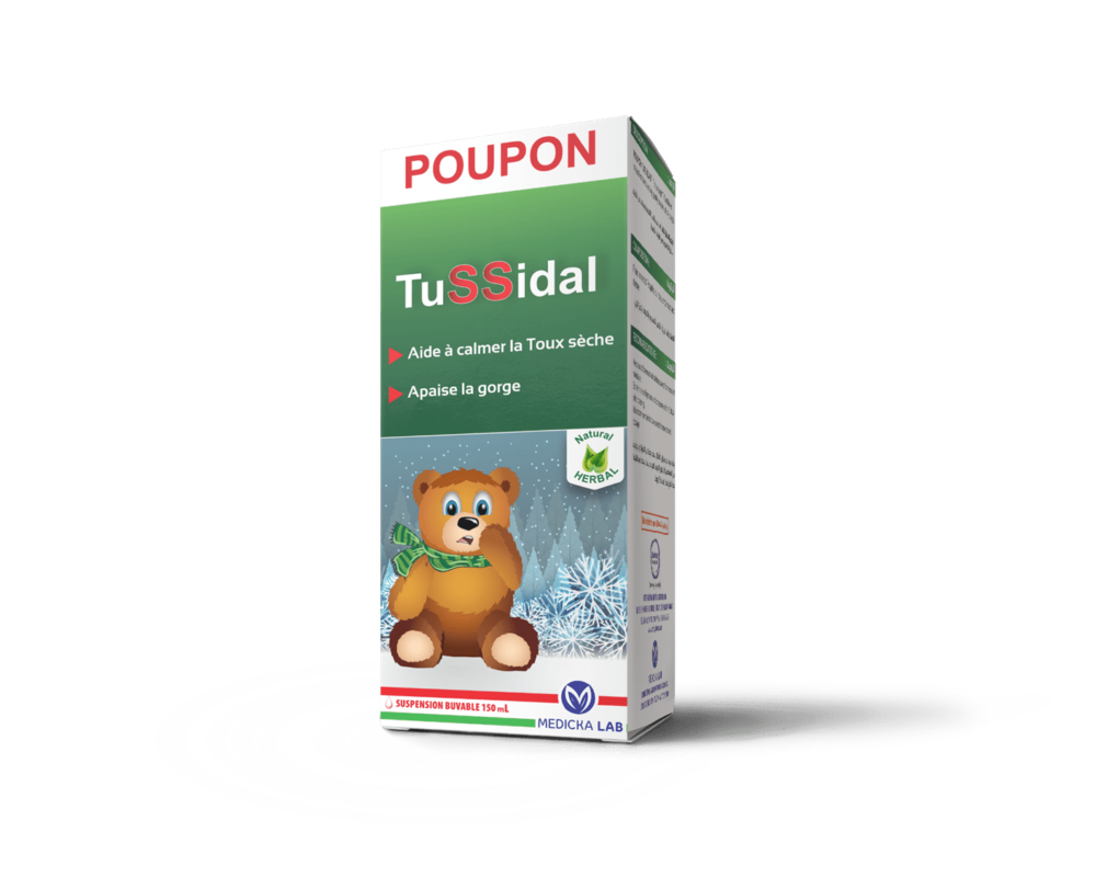 Poupon tussidal toux sèche sirop 150 ml