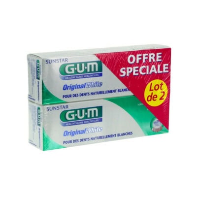 Gum Dentifrice Original White Duo 75ml