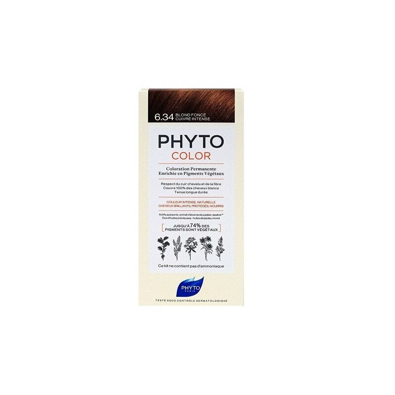 phyto phytocolor 634 blond fonce cuivre intense