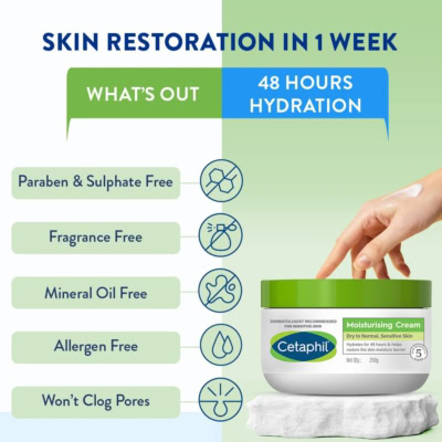 Cetaphil creme hydratante pot 250gr