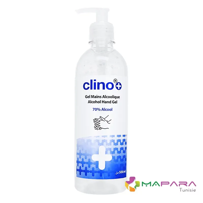 clino+ gel mains hydroalcoolique 70% 500ml