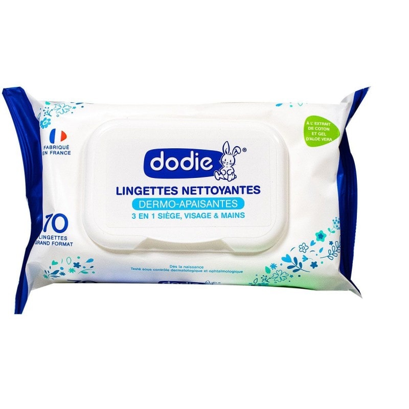 Lingettes Nettoyantes Dermo-Apaisantes 3 en 1 70pcs