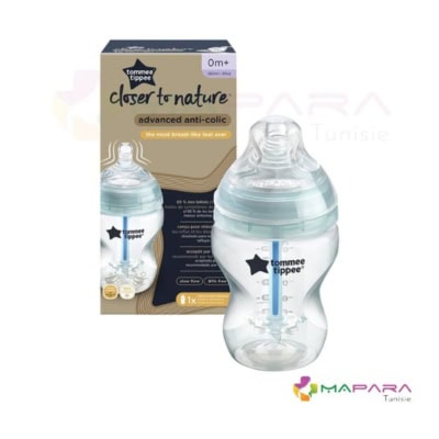 TOMMEE TIPPEE Biberon Advanced Anti-colique 0m+ 260ml - MaparaTunisie