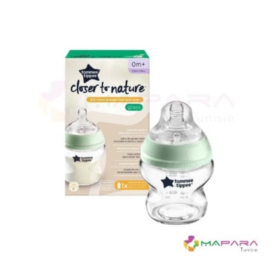 TOMMEE TIPPEE Closer To Nature Biberon En Verre 0m+ 150ml - MaparaTunisie