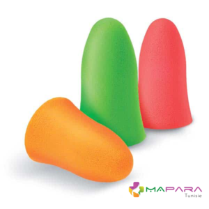 protection auditive en mousse fluo 2