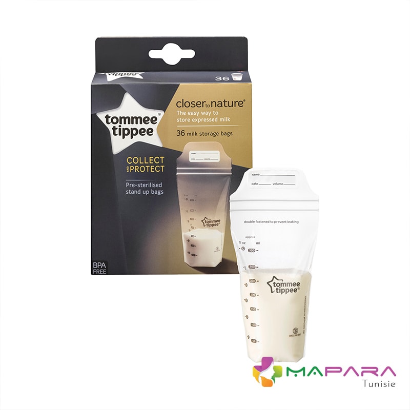 sachets conservation lait maternel x36 tommee tippee