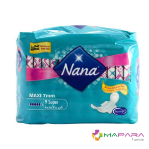 serviettes periodiques maxi long 7mm nana