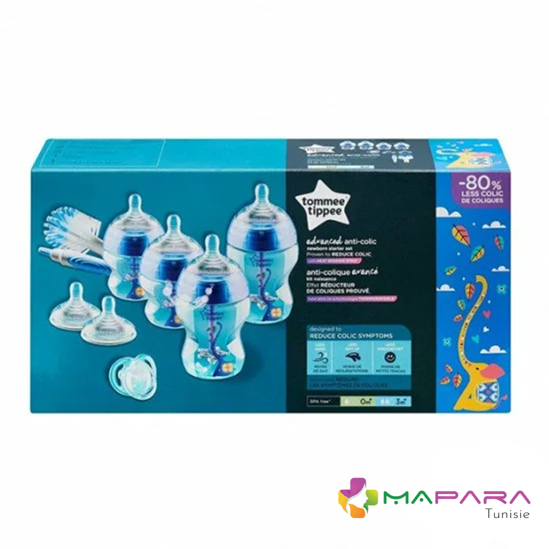 tommee tippee advanced anti colique kit naissance bleu maparatunisie