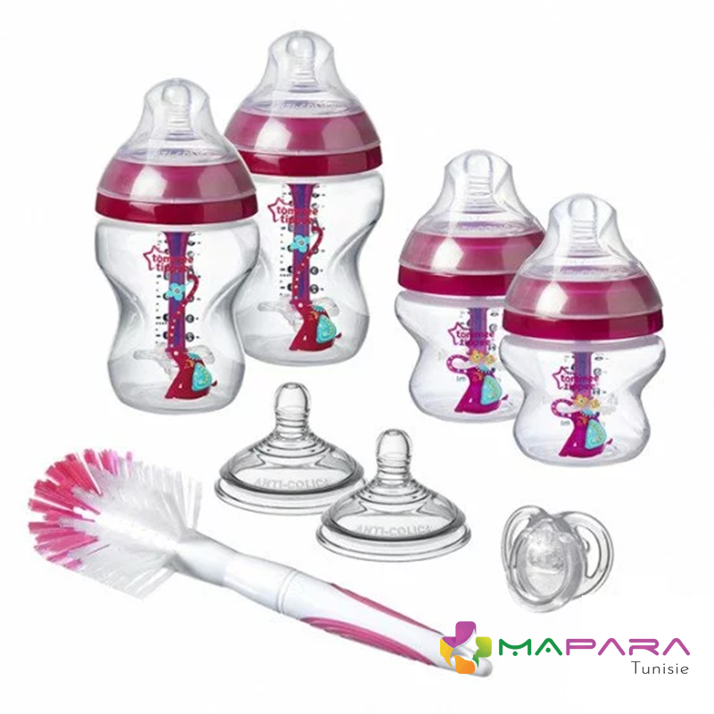 tommee tippee advanced anti colique kit naissance rose
