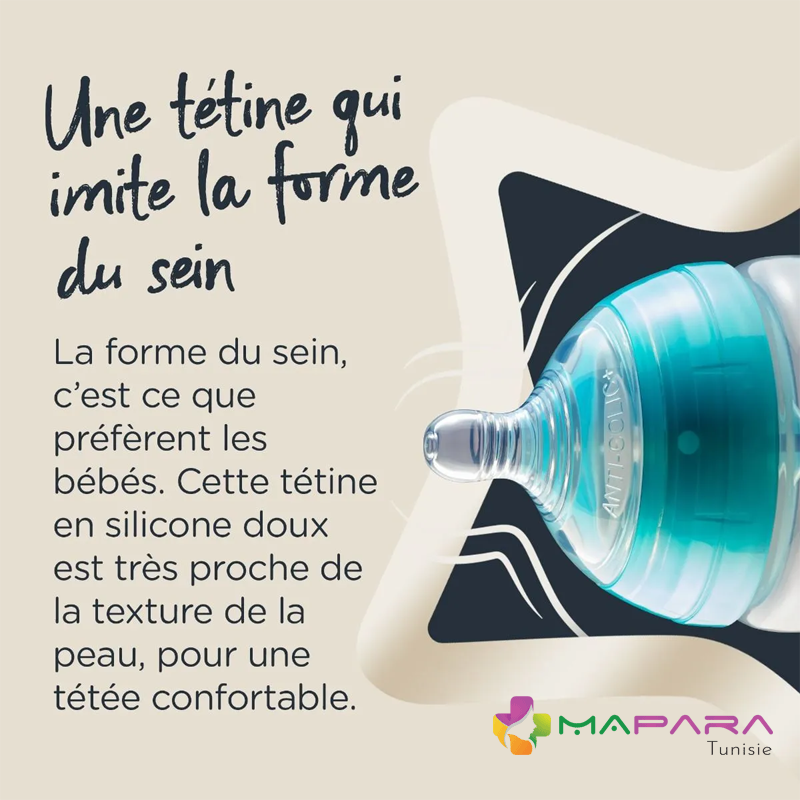 tommee tippee biberon advanced anti colique 0m 260ml maparatunisie