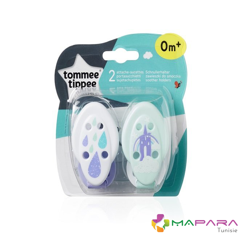 tommee tippee clip on attache sucette 0m x2 maparatunisie