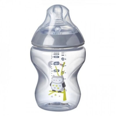 tommee tippee close to nature biberon chouette gris 0m 260ml