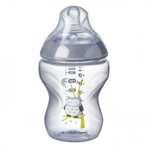 Tommee tippee close to nature biberon chouette gris 0m 260ml