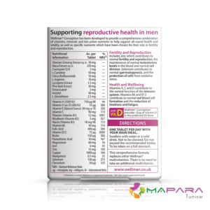 Vitabiotics wellman conception 30 comprimes 2