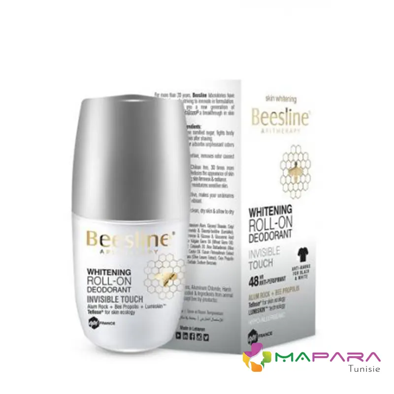 beesline roll on deo eclaircissant inivisible touch 4 en 1 50ml