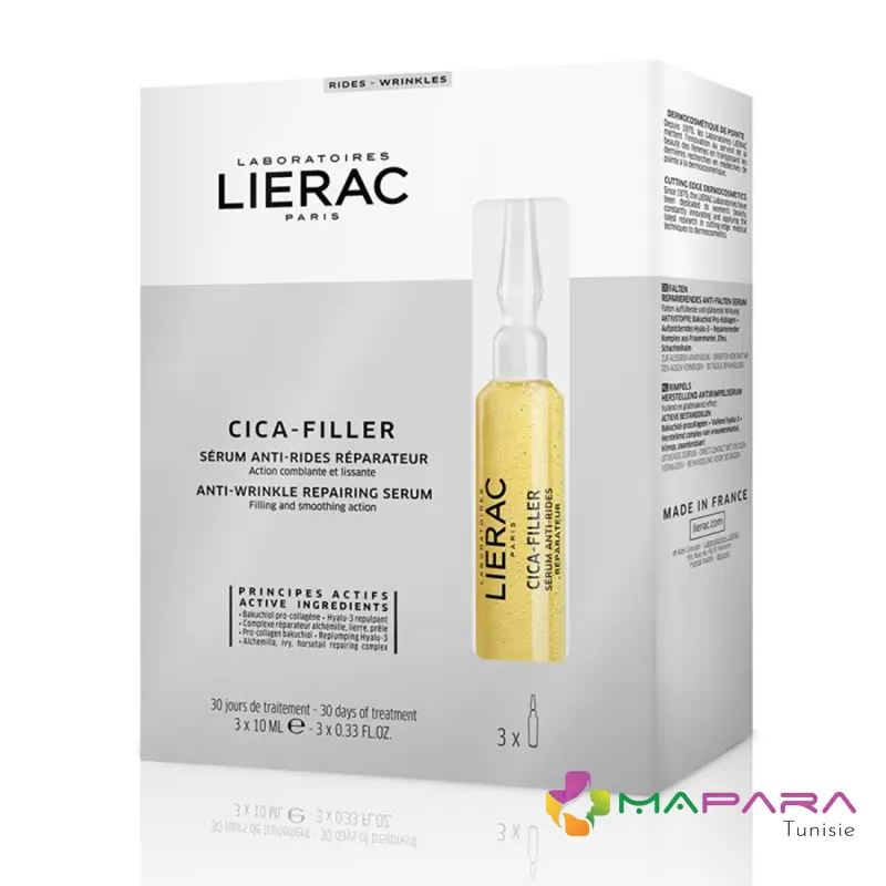 serum anti rides reparateur 3 ampoules x10ml cica filler lierac